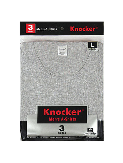 24 X Mens Tank Tops 100% Cotton A-Shirt Ribbed Pack Undershirt Black Gray Large