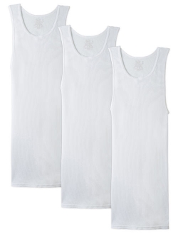 Men's Dual Defense Classic White A-Shirts, 3 Pack
