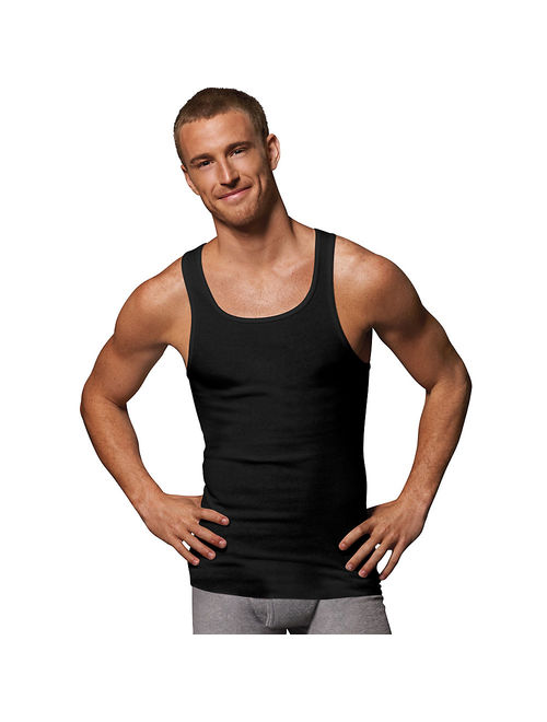 Hanes Classics Men's TAGLESS ComfortSoft Dyed A-Shirt 4-Pack - 7993BG
