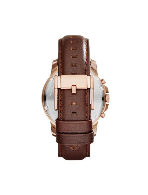 Fossil Men Grant Brown Leather Strap Watch (Style: FS4991IE)