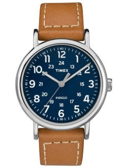 Men's Weekender 40 Brown/Blue Watch, Leather Strap