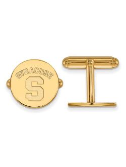 Solid 14k Yellow Gold Syracuse University Cuff Link (15mm x 15mm)