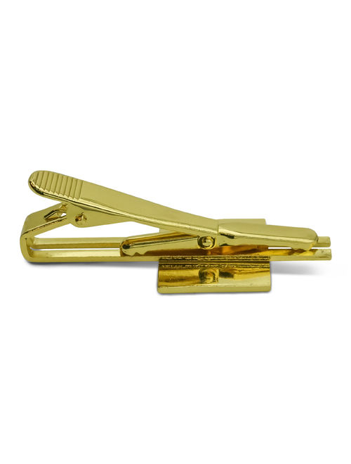 Be Still and Know that I am God Psalm Inspirational Christian Square Tie Bar Clip Clasp Tack Gold Color