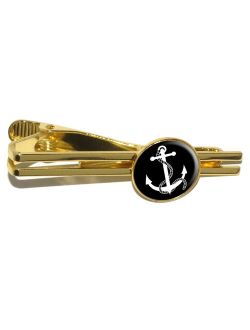 Anchor and Rope - Boat Boating Round Tie Clip