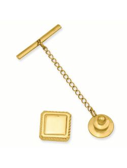 Gold-plated Square Tie Tack