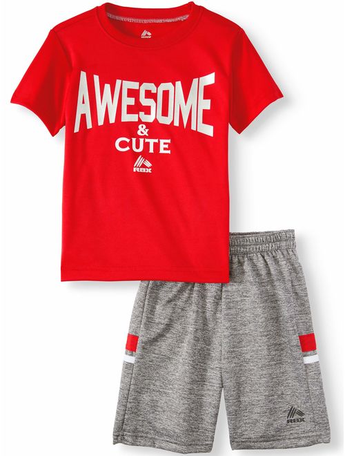 RBX Short Sleeve Graphic T-shirt & Tech Fleece Short, 2pc Active Set (Toddler Boys) (Toddler Boys)