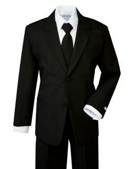 Boys' Formal Black Dress Suit Set