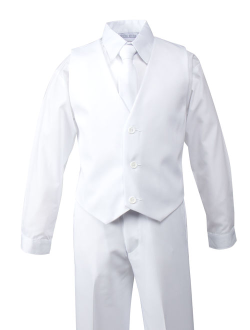Spring Notion Boys' Modern Fit Dress Suit Set White