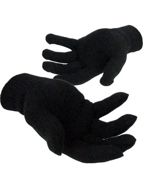 Magic Plain Knit Mens Gloves [Black - L]