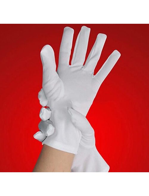 1Pair White Formal Gloves Tuxedo Honor Guard Parade Inspection Collection Serve