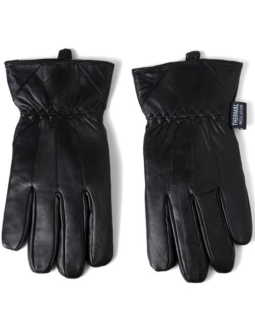 Alpine Swiss Mens Touch Screen Gloves Leather Thermal Lined Phone Texting Gloves