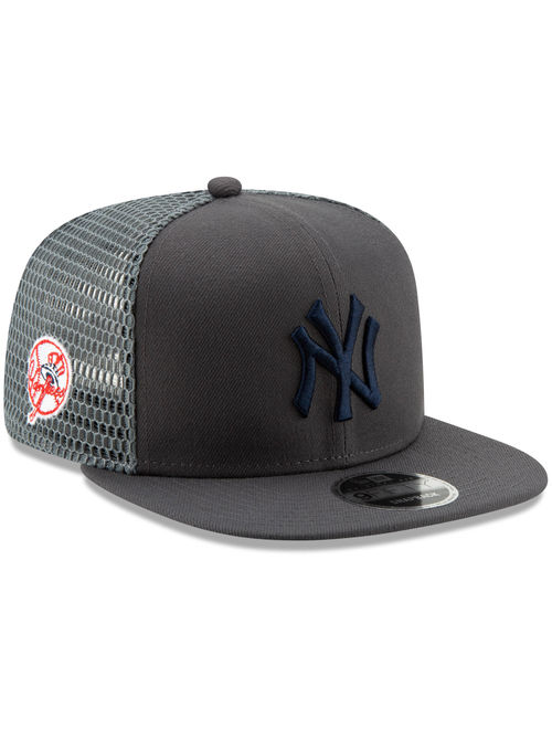 New York Yankees New Era Mesh Fresh 9FIFTY Adjustable Snapback Hat - Graphite - OSFA