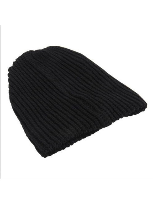 Men Knitting Slouchy Beanie Cap Baggy Winter Hat Oversize Unisex Skateboard Caps