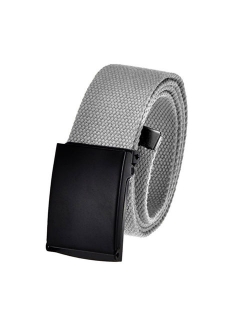 Men's Golf Belt in 1.5 Black Flip Top Buckle with Canvas Web Belt Small Black