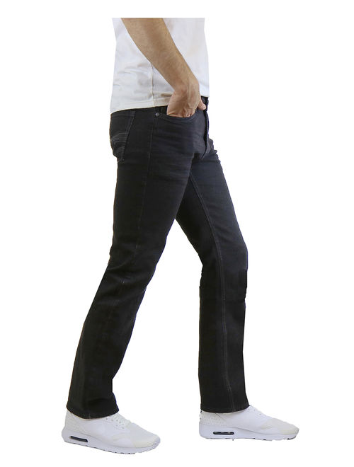 GBH Men's Washed Straight Leg Stretch Jeans