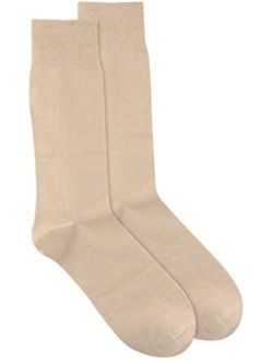 1 Pair of Antonio Ricci Men's BEIGE Color COTTON Dress SOCKS