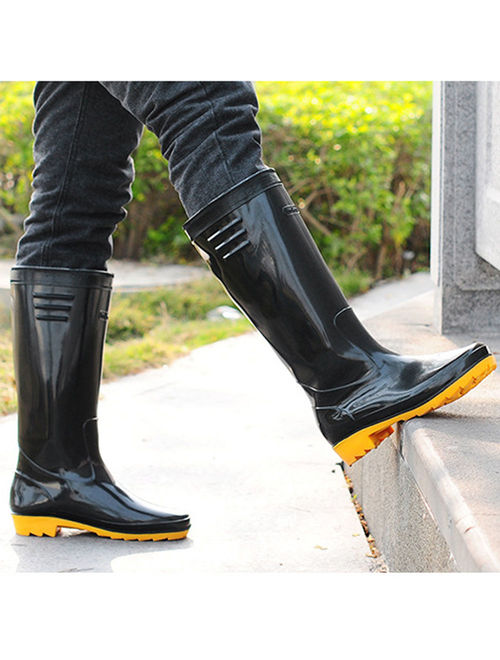Mens' Basic Rain Boots Black Size 8.5