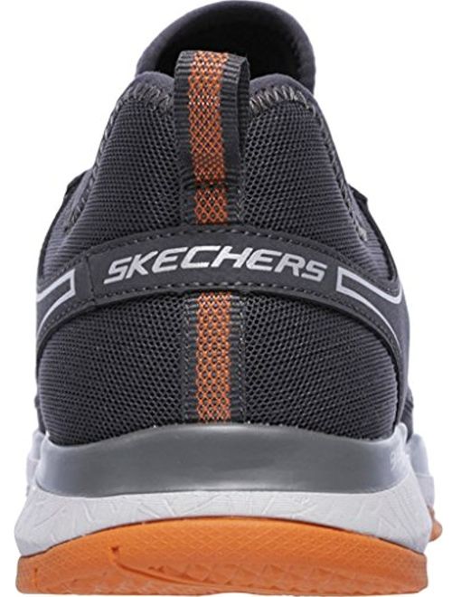Skechers Sport Men's Burst TR Sneaker, Charcoal/Orange, 13 M US