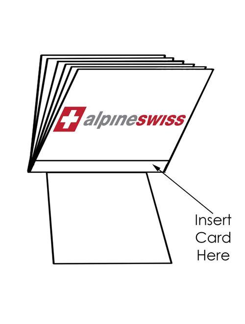 Alpine Swiss Plastic Wallet Inserts Made in USA 12 Pages Picture Card SET OF 2