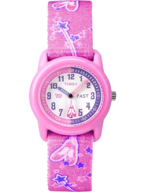 Timex Kids Pink Analog Watch, Ballerina Elastic Fabric Strap