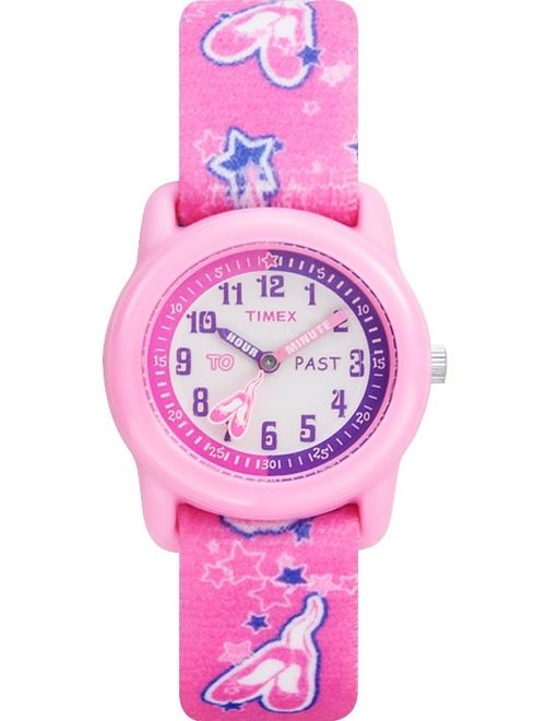 Timex Kids Pink Analog Watch, Ballerina Elastic Fabric Strap