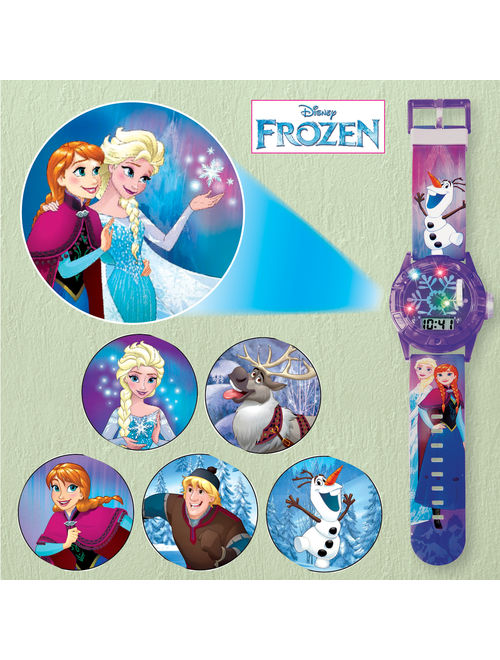 Girls Disney Frozen Musical Projection Watch - Plays "Let it Go" and Lights Up