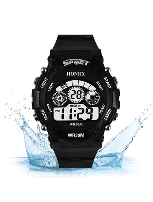 Children Digital Watch Waterproof Outdoor LED Luxury Alarm Date Sports Students Automatic Mechanical Gift Multifunction Wristwatches