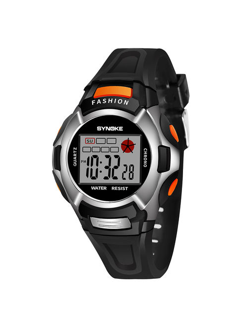 iLH Mallroom Children Boys Student Waterproof Sports Watch LED Digital Date Wristwatch
