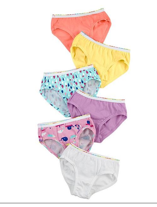 Hanes Girls Hipster Underwear Toddler Panties, 6-Pack (Toddler Girls)