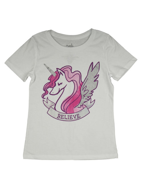 Unicorn Graphic T-Shirts, 2-Pack Set (Little Girls & Big Girls)