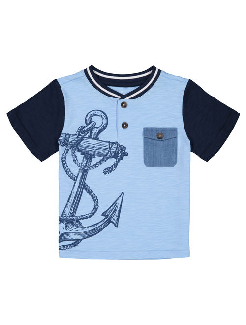 Wonder Nation Graphic Raglan T-shirt & Drawstring French Terry Short, 2pc Outfit Set (Toddler Boys)