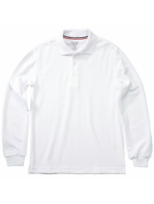 French Toast Boys School Uniform Long Sleeve Pique Polo Shirt (Little Boys & Big Boys)