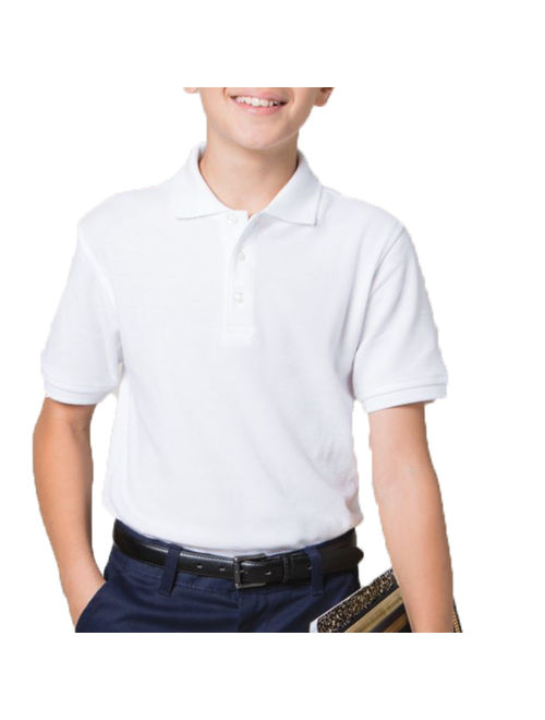 French Toast Husky Boys School Uniform Short Sleeve Pique Polo Shirt (Husky)