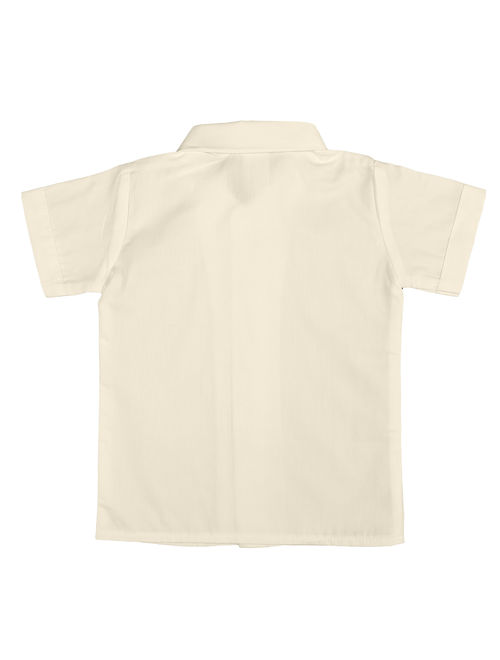 Avery Hill Baby Boys Infant Toddler Short Sleeved Simple Dress Shirt in Ivory or White