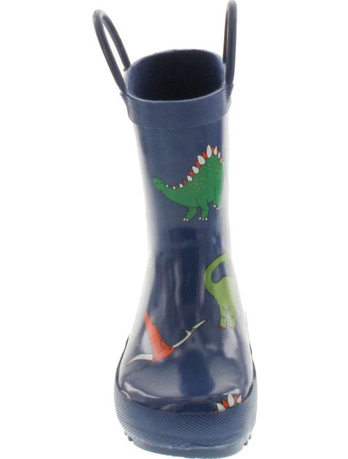Foxfire FOX-600-65-6 Childrens Blue Dinosaurs Rain Boot - Size 6