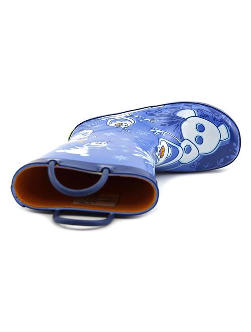 Disney Frozen Warm Hugs Toddler Round Toe Synthetic Blue Rain Boot