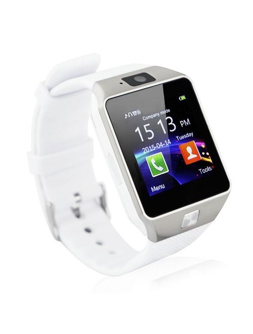AmazingForLess White Bluetooth Smart Wrist Watch Phone mate for Android Samsung Touch Screen Blue Tooth SmartWatch with Camera for Adults for Kids (Supports [does not include] SIM+MEMOR