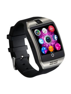 Silver Bluetooth Smart Wrist Watch Phone mate for Android Samsung Touch Screen Blue Tooth SmartWatch with Camera for Adults for Kids (Supports [does not include] SIM MEMO