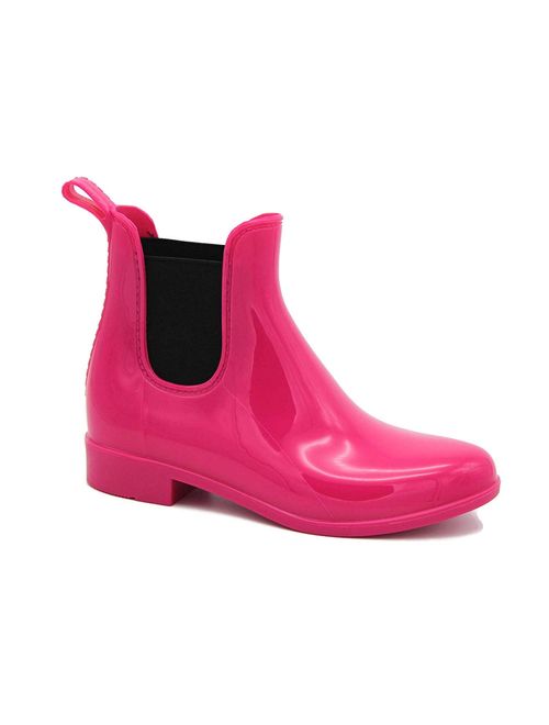 Storm Kidz Girls Booties Rainboots - Chelsea Boots Kids Little Kid/Big Kid Waterproof with Handle