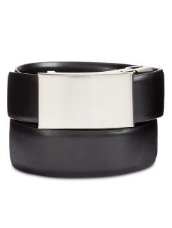 Black Plaque Buckle Reversible Custom Fit Belt $45 28-48