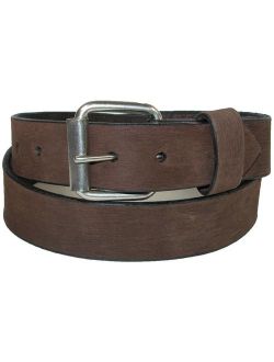 Men's Big and Tall Bark Leather 1.5 Inch Belt