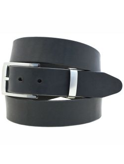 Orion Leather Men's 1 1/4" Black Latigo Leather Dress Belt Buckle And Loop Set