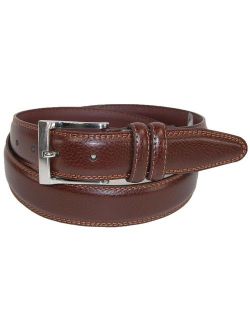 Men's Big and Tall Pebble Grain with Feather Edge Dress Belt