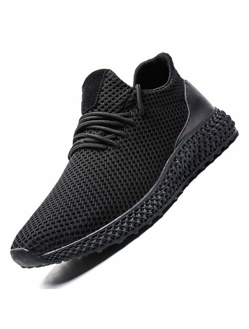 Zeoku Men's Running Shoes Non Slip Fashion Breathable Sneakers Mesh Soft Sole Casual Athletic Lightweight Walking Shoes