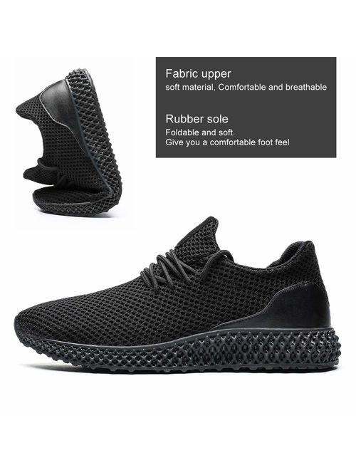 Zeoku Men's Running Shoes Non Slip Fashion Breathable Sneakers Mesh Soft Sole Casual Athletic Lightweight Walking Shoes