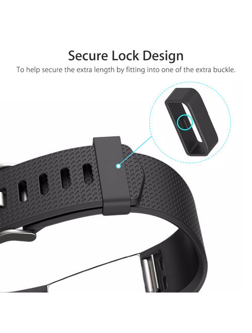 EEEKit For Fitbit Charge 2 Bands, 1/3-Pack Adjustable Replacement Soft Silicone Sport Strap Wristband Accessories for Fitbit Charge 2 Fitness