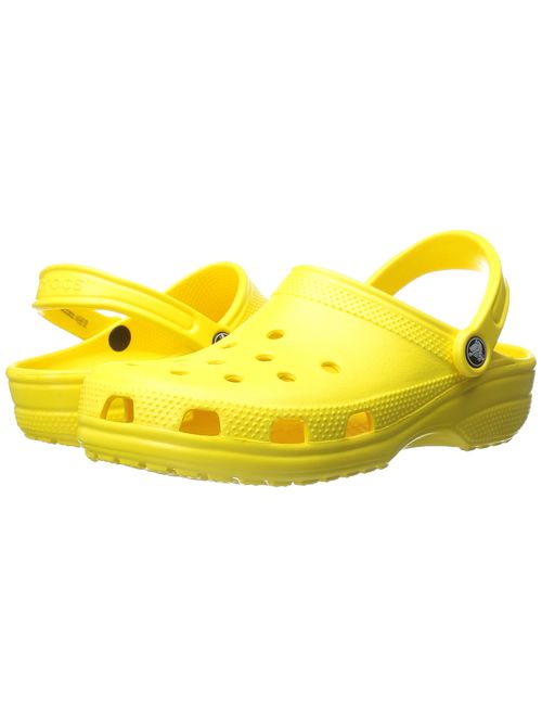 Crocs Classic Clog|Comfortable Slip On Casual Water Shoe, Lemon, 10 M US Women / 8 M US Men