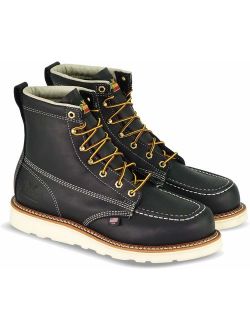 American Heritage 6 Moc Toe Work Boots for Men - Soft Toe, Premium Full-Grain Leather with Slip-Resistant