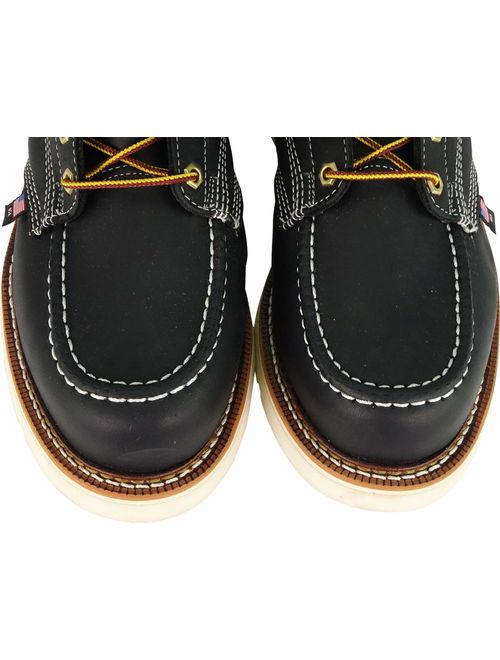 Thorogood American Heritage 6” Moc Toe Work Boots for Men - Soft Toe, Premium Full-Grain Leather with Slip-Resistant