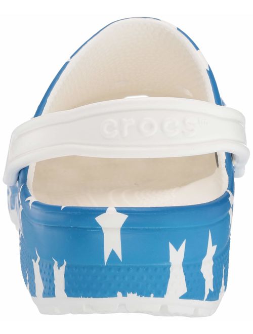 Crocs Men's and Women's Classic American Flag Clog Comfort Slip On